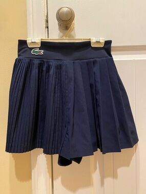 Lacoste Navy Pleated Skort